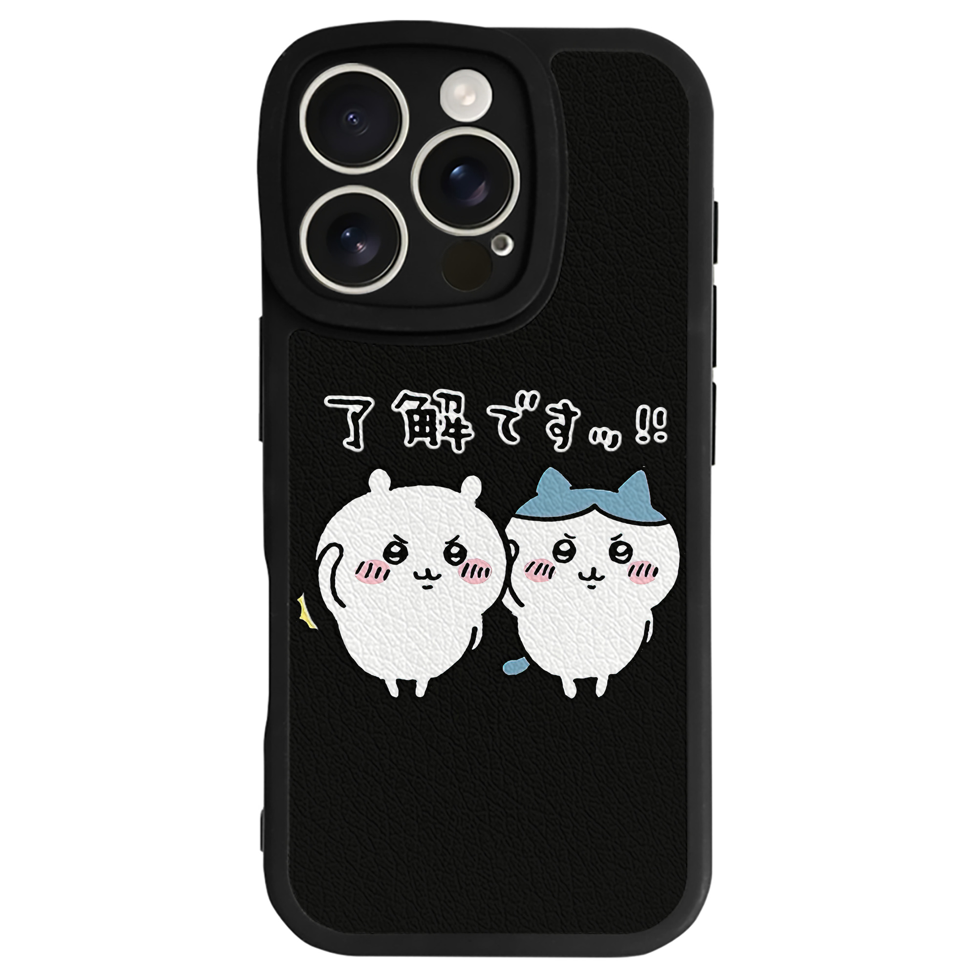 （画像用） ちいかわ ハチワレ Chii-kawa hachiware 【iPhone 16シリーズ対応】シリコンスマホケース（レザー調） 材質：シリコン